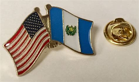 USA Guatemala Friendship Flag Lapel Pin