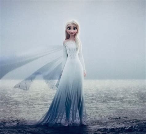 Snow Queen Frozen 2 Elsa Hair Down White Dress - img-primrose