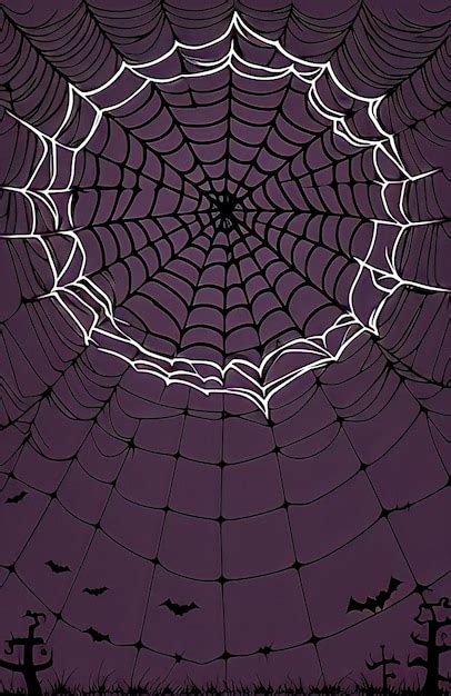 Premium AI Image | Spider web in a purple sky with a black background