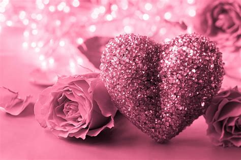 Pink Glitter Rose Wallpaper