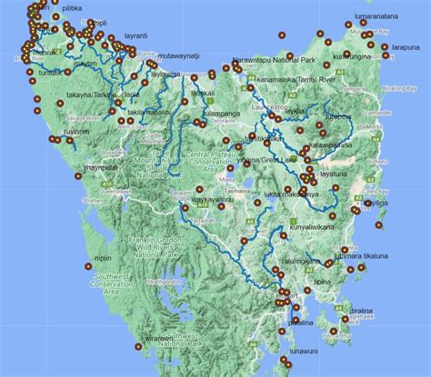 Aboriginal Tasmania Map