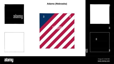 Adams County (Nebraska) outline map set Stock Vector Image & Art - Alamy