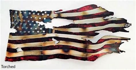 Torn And Tattered Waving Flag - Capital Iron Works LLC. Handcrafted ...