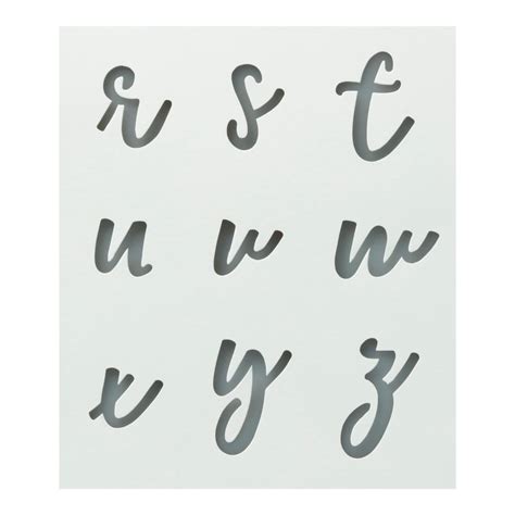 Alphabet Stencils Cursive Free printable cursive alphabet letters