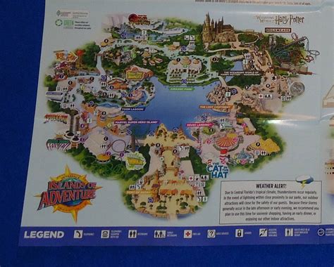 Universal Studios Orlando Park Map Brochure Harry Potter Diagon Alley ...