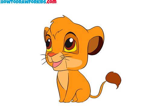 How to Draw Simba - Easy Drawing Tutorial For Kids