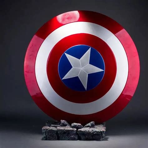 Real Metal Captain America Shield Replica - Marvel Official