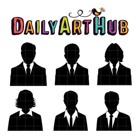 Businessman Silhouette Icon Clip Art Set – Daily Art Hub // Graphics ...