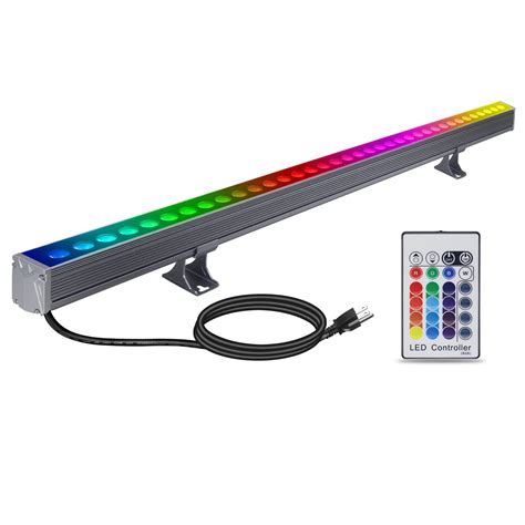 Yasotek RGBW LED Wall Washer Light Bar,RGB Color Changing Landscape ...