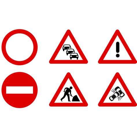 Traffic signs icons vector graphics | Free SVG