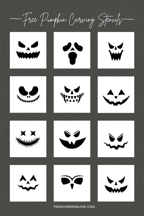 Scary Pumpkin Stencils: Free Printable! - Friday We're In Love