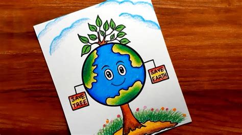 Save Earth Poster Drawing Earth Day Poster Making Cute Earth | Porn Sex ...