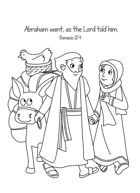 Abraham and Sarah Coloring Pages | Activity Shelter