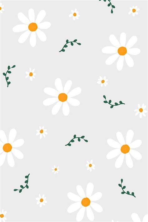 Daisy Flowers Patterned Background