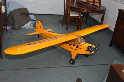 Large scale flying model wood and fabric Piper Cub model airplanes ...