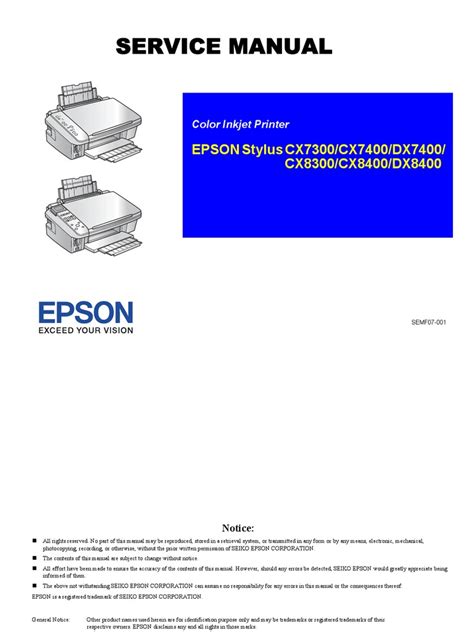 Epson Service Manual | PDF | Secure Digital | Image Scanner