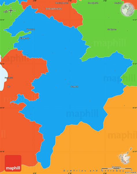 Political Simple Map of East Ayrshire