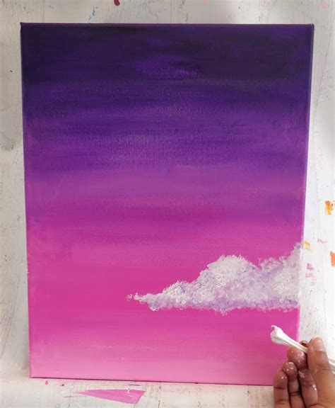 Purple Sky Painting Acrylic - All About Logan