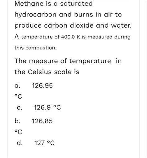 Solved Methane is a saturated hydrocarbon and burns in air | Chegg.com