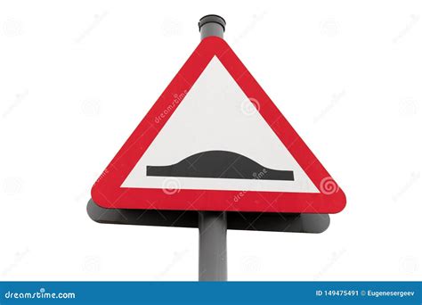 Speed Bumps Ahead. Isolated Sign Stock Image - Image of metal, street ...