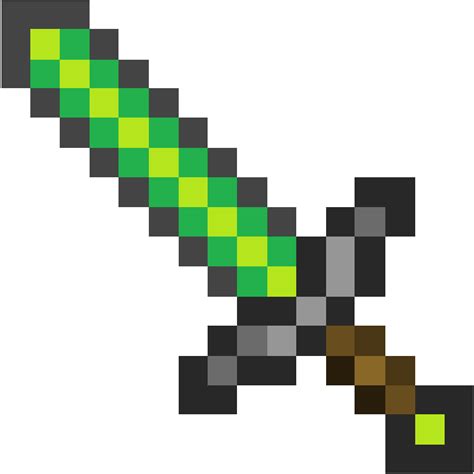 Papercraft Emerald Sword (Life Size) Minecraft Clipart, Minecraft Quilt ...