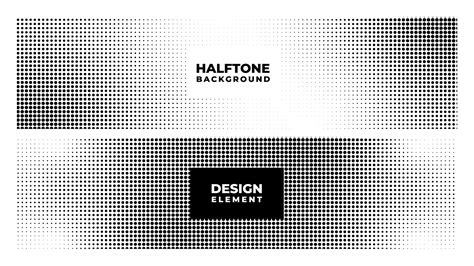 Halftone set vector illustration, black and white halftone effect ...