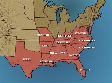 Confederate States Of America Map - Printable Map