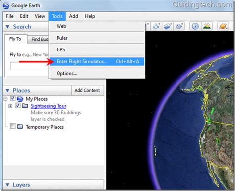 How To Use The Flight Simulator In Google Earth