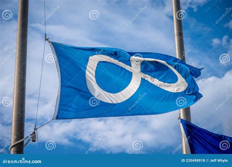 Metis Flag editorial stock photo. Image of land, indigenous - 220498918