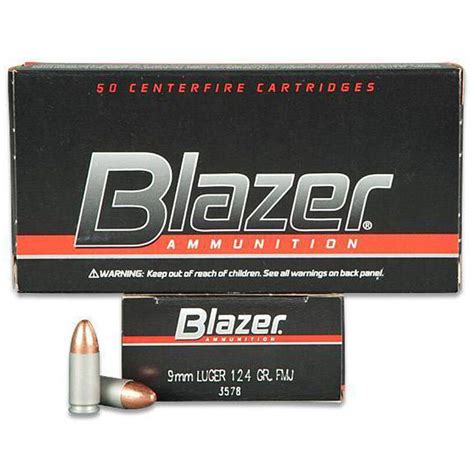 Bullseye North | CCI Blazer Ammo 9mm Luger 124 Grain FMJ Bullet ...