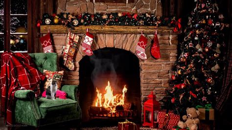 Christmas Fireplace Wallpapers - 4k, HD Christmas Fireplace Backgrounds ...