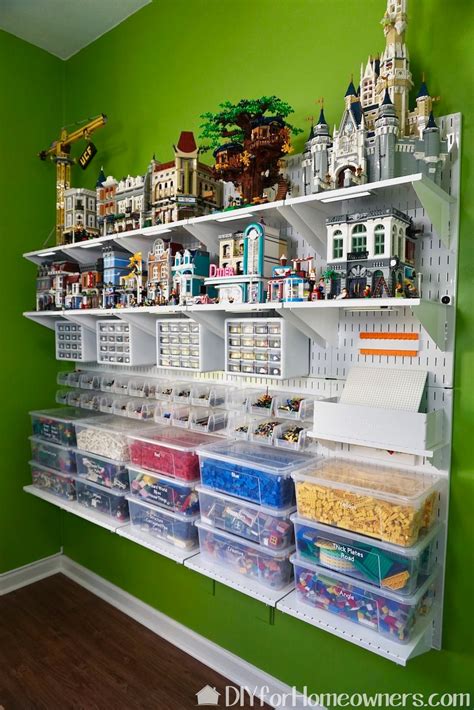 Space Saving Lego Display and Storage Wall - Mother Daughter Projects