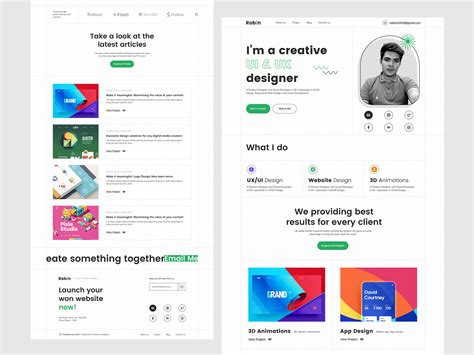 Portfolio web Template by Robin Mia on Dribbble