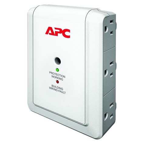 APC Essential SurgeArrest 6 Outlet Wall Mount, 120V Surge Protector ...