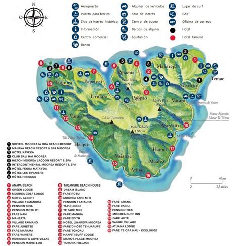 Moorea Island Map