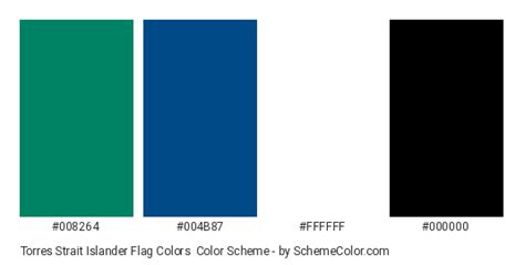 Torres Strait Islander Flag Colors Color Scheme » Black » SchemeColor.com