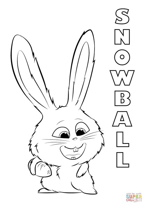 Snowball from the Secret Life of Pets coloring page | Free Printable ...