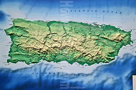 Relief Maps - Puerto Rico Relief Map - Howard Models