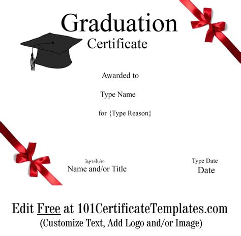 Free Graduation Certificate Template | Customize Online & Print