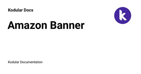 Amazon Banner - Kodular Docs