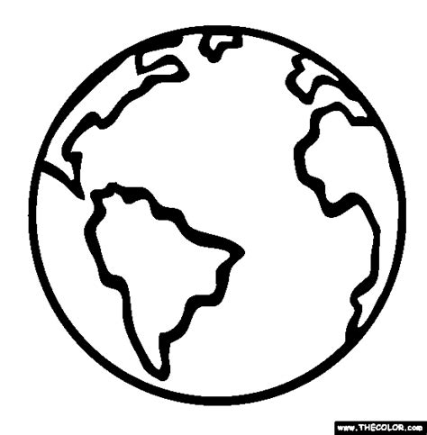 Coloring Page Earth