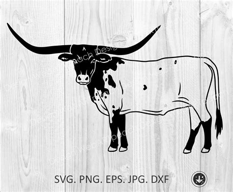 Texas Longhorn Outline Svg Cattle Svg Texas Longhorn Etsy In | The Best ...