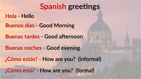 Hello in Spanish, and other Spanish Greetings