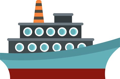 Download Hd Cartoon Boat Png Cartoon Ship Vector Transparent Png