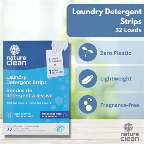 NATURE CLEAN Laundry Detergent Strips Fragrance Free | NTUC FairPrice