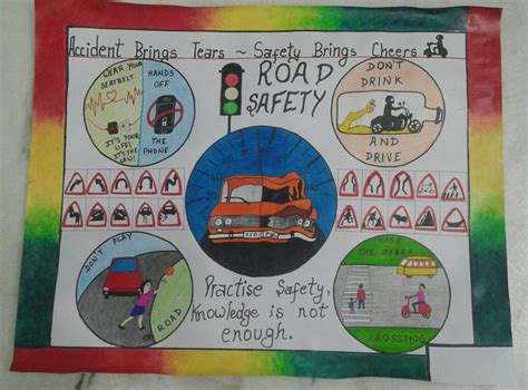 Road Safety Poster Drawing Competition Poster On Road Safety With