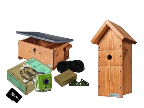 Bird Box and Hedgehog House Complete Garden Camera Kit – Green Feathers