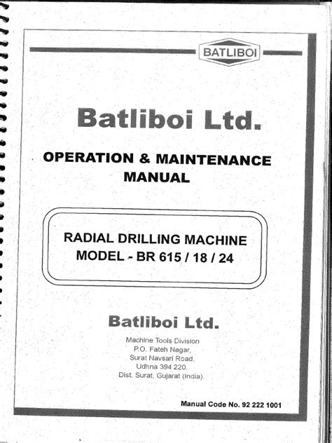 Radial Drill Maintenance Manual | PDF