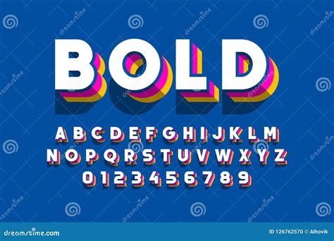 Modern bold font design stock vector. Illustration of graphic - 126762570