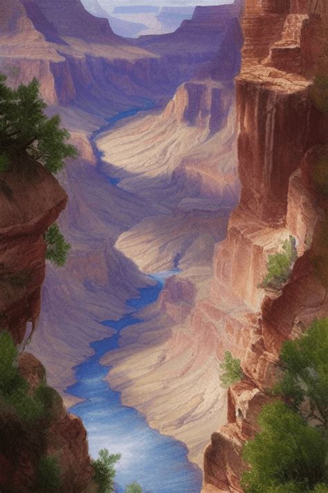 Grand Canyon Watercolor Painting · Creative Fabrica